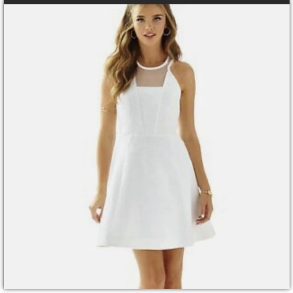 Lilly Pulitzer white floral jacguard "Elsie"
dress